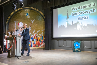 Jarosław Szarek, prezes IPN podczas XXVII Światowego Zjazdu i Pielgrzymki Kresowian – Jasna Góra, 4 lipca 2021. Fot. Sławek Kasper (IPN)