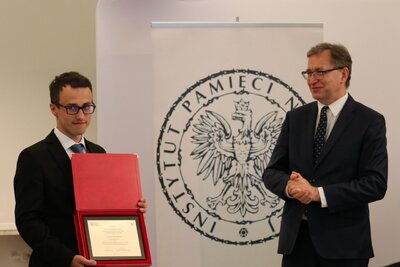 Uroczystość wręczenia nagród w konkursie na Najlepszy Debiut Historyczny Roku – 7 lipca 2021. Fot. Aleksandra Wierzchowska (IPN)