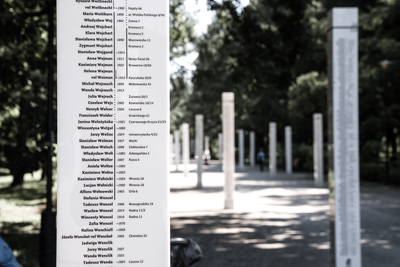 Wmurowanie kamienia węgielnego pod budowę Izby Pamięci przy Cmentarzu Powstańców Warszawy na Woli  – 29 lipca 2021. Fot. Sławek Kasper (IPN)