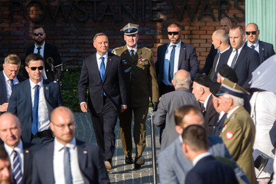 Uroczystości przy pomniku Powstania Warszawskiego na pl. Krasińskich – 31 lipca 2021. Fot. Sławek Kasper (IPN)