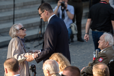 Uroczystości przy pomniku Powstania Warszawskiego na pl. Krasińskich – 31 lipca 2021. Fot. Sławek Kasper (IPN)