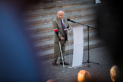 Uroczystości przy pomniku Powstania Warszawskiego na pl. Krasińskich – 31 lipca 2021. Fot. Sławek Kasper (IPN)