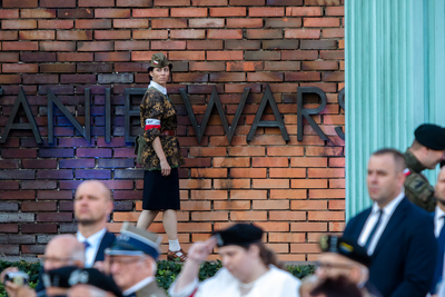 Uroczystości przy pomniku Powstania Warszawskiego na pl. Krasińskich – 31 lipca 2021. Fot. Sławek Kasper (IPN)