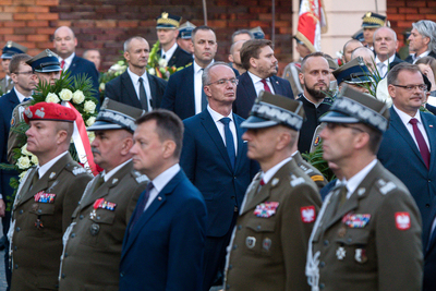 Uroczystości przy pomniku Powstania Warszawskiego na pl. Krasińskich – 31 lipca 2021. Fot. Sławek Kasper (IPN)