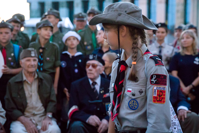 Uroczystości przy pomniku Powstania Warszawskiego na pl. Krasińskich – 31 lipca 2021. Fot. Sławek Kasper (IPN)