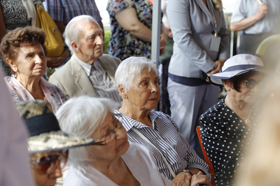 Uroczystość pod tablicą upamiętniającą podpisanie przez płk. Antoniego Chruściela „Montera” rozkazu rozpoczęcia Powstania Warszawskiego – 1 sierpnia 2021. Fot. Piotr Życieński (IPN)