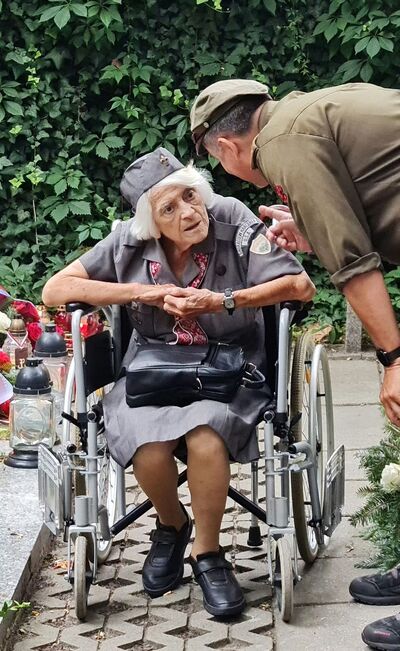 Jadwiga Chruściel – córka Antoniego Chruściela ps. Monter – 1 sierpnia 2021. Fot. Adrianna Garnik (IPN)