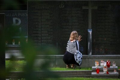 Uroczystości oficjalne na Cmentarzu Powstańców Warszawy na Woli – 1 sierpnia 2021. Fot. Sławek Kasper (IPN)