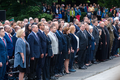Uroczystości oficjalne na Cmentarzu Powstańców Warszawy na Woli – 1 sierpnia 2021. Fot. Sławek Kasper (IPN)