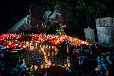 Uroczystości oficjalne na Cmentarzu Powstańców Warszawy na Woli – 1 sierpnia 2021. Fot. Sławek Kasper (IPN)
