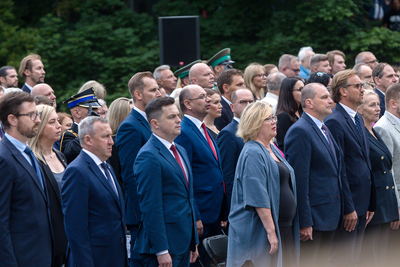 Uroczystości oficjalne na Cmentarzu Powstańców Warszawy na Woli – 1 sierpnia 2021. Fot. Sławek Kasper (IPN)