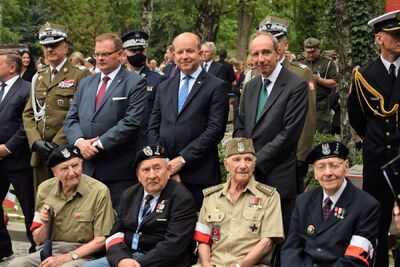 Uroczystości pod pomnikiem Gloria Victis na Powązkach – 1 sierpnia 2021. Fot. Mateusz Glinka-Rostkowski (UdSKiOR)