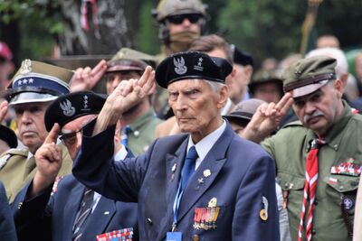 Uroczystości pod pomnikiem Gloria Victis na Powązkach – 1 sierpnia 2021. Fot. Mateusz Glinka-Rostkowski (UdSKiOR)