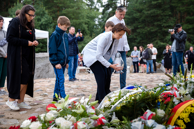 Uroczystości w 78. rocznicę buntu więźniów obozu śmierci Treblinka II – 2 sierpnia 2021. Fot. Sławek Kasper (IPN)