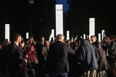 Uroczystości upamiętniające ofiary niemieckich zbrodni na Woli w Warszawie – 5 sierpnia 2021. Fot. Mikołaj Bujak