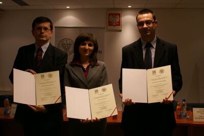 Od lewej: Tomasz Gajownik, Cecylia Kuta, Krzysztof Michalski