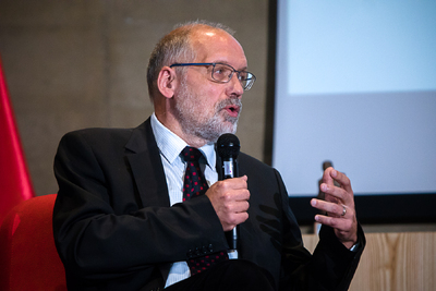 Prof. Andrzej Nowak podczas debaty laureatów Nagrody im. Janusza Kurtyki – Sulejówek, 28 sierpnia 2021. Fot. Sławek Kasper (IPN)