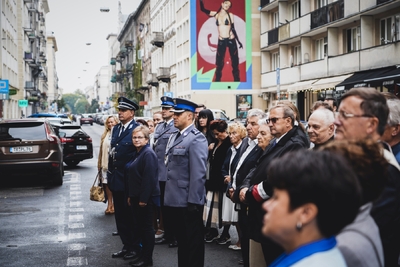 fot. uroczystość odsłonięcia tablicy pamiątkowej poświęconej pamięci Władysława Sebyły – Warszawa,  MN/BUWiM