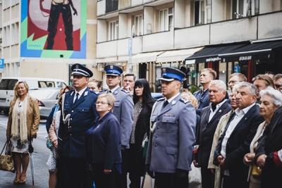 fot. uroczystość odsłonięcia tablicy pamiątkowej poświęconej pamięci Władysława Sebyły – Warszawa,  MN/BUWiM