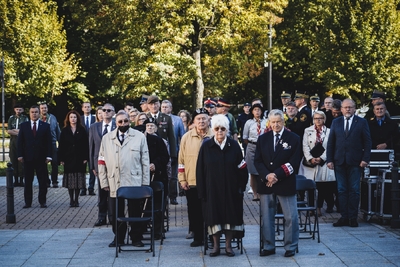 Uroczystość pod pomnikiem gen. Stefana Roweckiego „Grota” – Warszawa, 27 września 2021. Fot. Mateusz Niegowski (IPN)