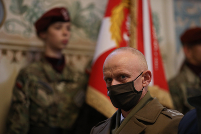 Uroczystości upamiętniające żołnierzy Narodowego Zjednoczenia Wojskowego z ostatniego patrolu „Roja” – Pawłowo Kościelne, 16 października 2021. Fot. Mikołaj Bujak (IPN) Uroczystości upamiętniające żołnierzy Narodowego Zjednoczenia Wojskowego z ostatniego patrolu „Roja” – Pawłowo Kościelne, 16 października 2021. Fot. Mikołaj Bujak (IPN)