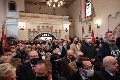 Uroczystości upamiętniające żołnierzy Narodowego Zjednoczenia Wojskowego z ostatniego patrolu „Roja” – Pawłowo Kościelne, 16 października 2021. Fot. Mikołaj Bujak (IPN) Uroczystości upamiętniające żołnierzy Narodowego Zjednoczenia Wojskowego z ostatniego patrolu „Roja” – Pawłowo Kościelne, 16 października 2021. Fot. Mikołaj Bujak (IPN)