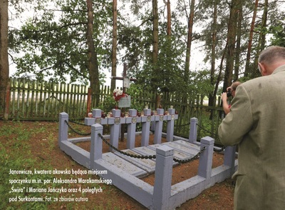 Jancewicze, kwatera akowska będąca miejscem spoczynku m.in. por. Aleksandra Warakomskiego „Świra” i Mariana Jończyka oraz 4 poległych pod Surkontami. Fot. ze zbiorów autora