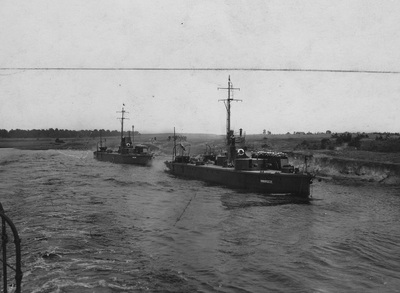 Monitory rzeczne ORP „Horodyszcze” i ORP „Warszawa” na rzece Prypeci, 1922–1931 r. Fot. NAC