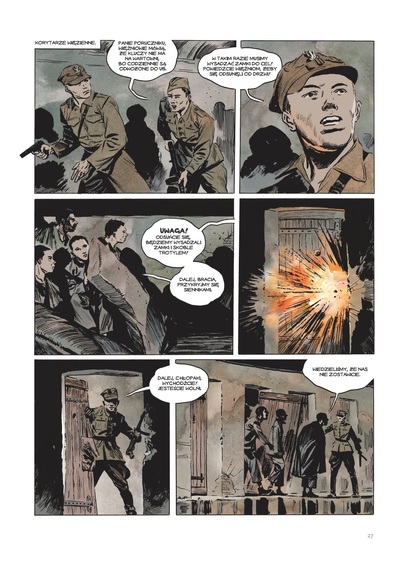 Strona z komiksu „Wilcze tropy”. Zeszyt 6. „Szary” – Antoni Heda