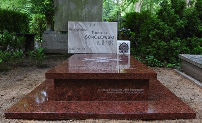 Wyremontowany grób płk. prof. Tadeusza Sokołowskiego znajdujący się na Cmentarzu Centralnym w Szczecinie