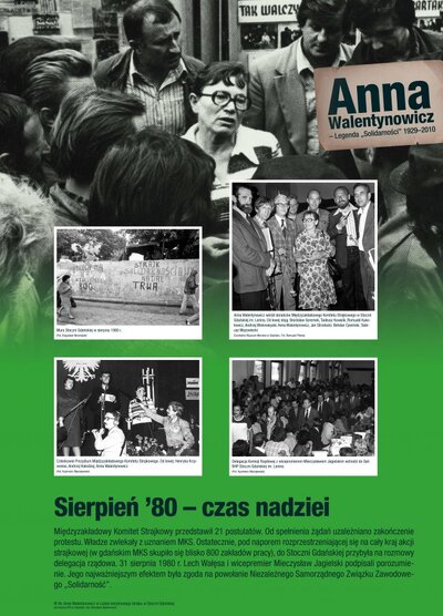 Panel wystawy „Anna Walentynowicz. Legenda »Solidarności«”