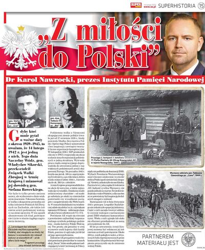Karol Nawrocki: „Z miłości do Polski”  –  „Super Express”, 14 lutego 2022
