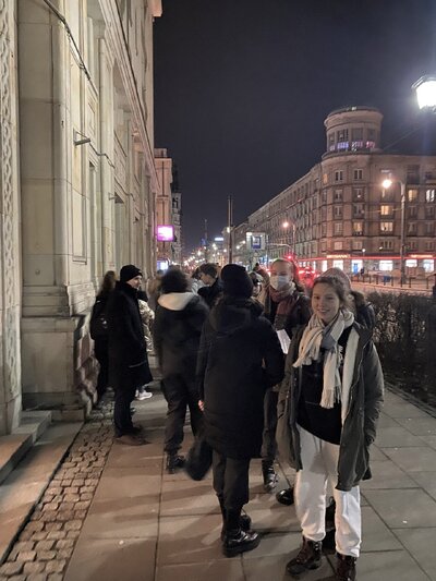 Mobilna gra miejska „Szare Szeregi – szlakiem »Kamieni na szaniec«” – Warszawa, 18 lutego 2022. Fot. Adrianna Krzywik (IPN)