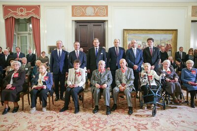 Uroczystość nadania Orderów Odrodzenia Polski Polakom ratującym Żydów w czasie II wojny światowej  (fot. Kancelaria Prezydenta RP)