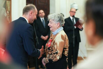 Uroczystość nadania Orderów Odrodzenia Polski Polakom ratującym Żydów w czasie II wojny światowej  (fot. Kancelaria Prezydenta RP)