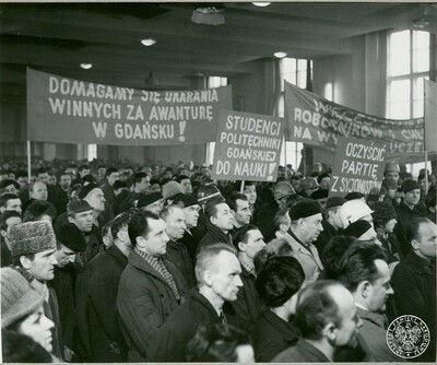 Marzec 1968 w Gdańsku. Masówka. Fot. z zasobu IPN