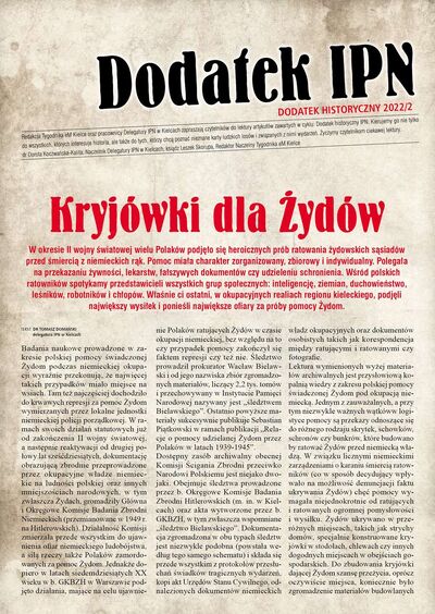 „Kryjówki dla Żydów” – dodatek IPN do „Tygodnika eM”