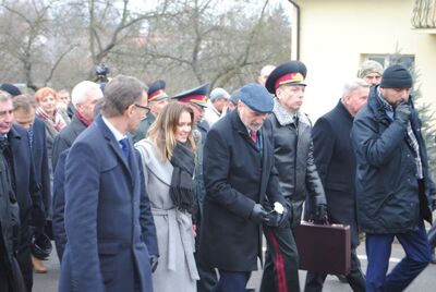 Pogrzeb poległych w 1939 r. polskich żołnierzy w Mościskach na Ukrainie