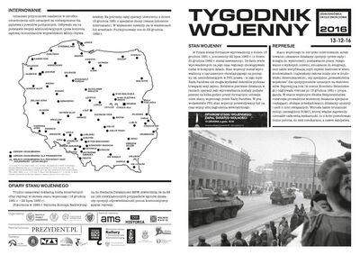 Jednodniówka „Tygodnik Wojenny” – 13 grudnia 2016