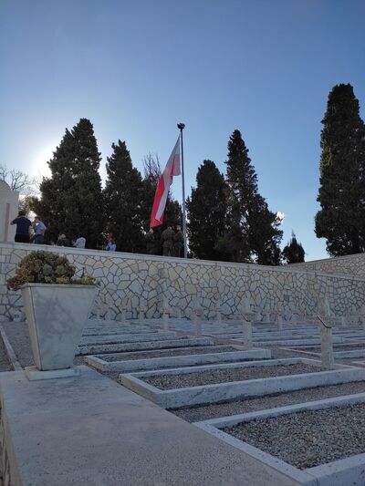 Groby w Loreto. Wyjazd edukacyjny laureatów VI edycji konkursu „Policjanci w służbie historii” – 18–25 września 2022. Fot. Maryla Czupryńska-Szczupak (IPN)
