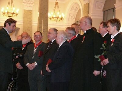 Uroczystość wręczenia przez Prezydenta RP Lecha Kaczyńskiego orderów w 30. rocznicę powstania ROPCiO (fot. P. Życieński)
