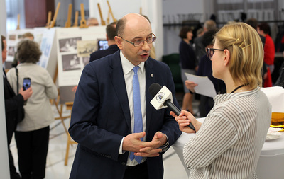 „Samarytanie z Markowej” – wystawa o rodzinie Ulmów w Sejmie – Warszawa, 23 marca 2017  (© Marcin Jurkiewicz / IPN)