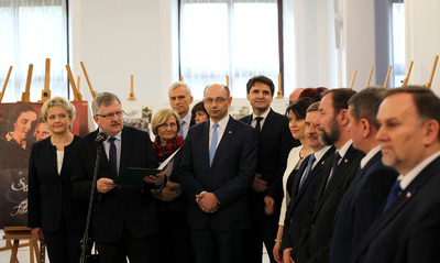 „Samarytanie z Markowej” – wystawa o rodzinie Ulmów w Sejmie – Warszawa, 23 marca 2017  (© Marcin Jurkiewicz / IPN)