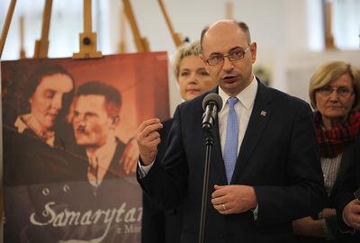 „Samarytanie z Markowej” – wystawa o rodzinie Ulmów w Sejmie – Warszawa, 23 marca 2017 (© Marcin Jurkiewicz / IPN)