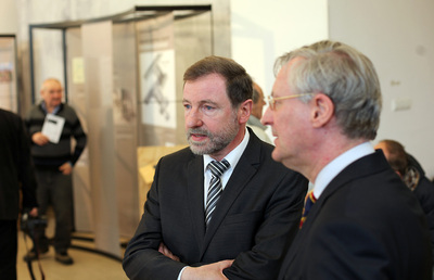 Wystawa „Auschwitz. Fabryka śmierci” – „Przystanek Historia” IPN w Warszawie, 31 marca 2017 (Fot. Marcin Jurkiewicz / IPN)