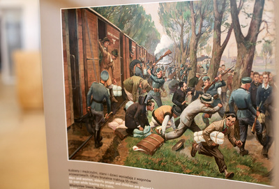 Wystawa „Auschwitz. Fabryka śmierci” – „Przystanek Historia” IPN w Warszawie, 31 marca 2017 (Fot. Marcin Jurkiewicz / IPN)