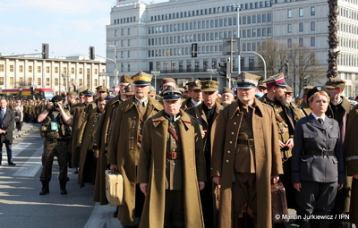 X Katyński Marsz Cieni, Warszawa 2 kwietnia 2017 (fot. Marcin Jurkiewicz)
