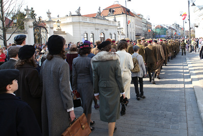 X Katyński Marsz Cieni, Warszawa 2 kwietnia 2017 (fot. Marcin Jurkiewicz)