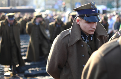 X Katyński Marsz Cieni, Warszawa 2 kwietnia 2017 (fot. Marcin Jurkiewicz)