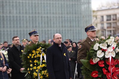 Uroczystości w 74. rocznicę powstania w getcie (fot. Marcin Jurkiewicz / IPN)